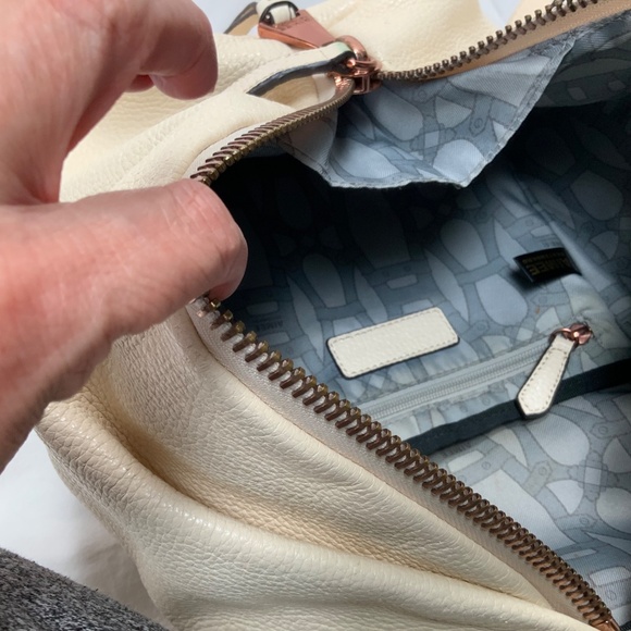 Aimee Kestenberg Cream Leather Backpack - Picture 6 of 12